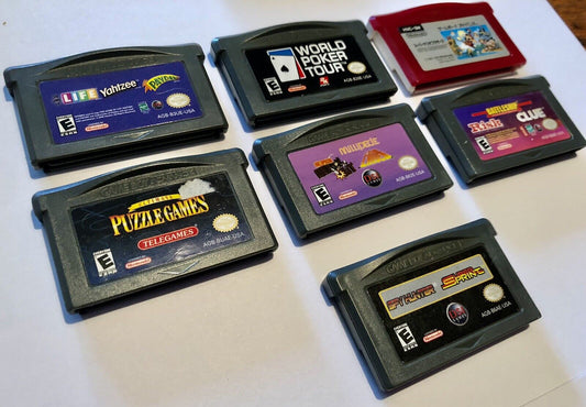 Puzzle Lovers Nintendo Game Boy Advance GBA Lot with 7 Games!