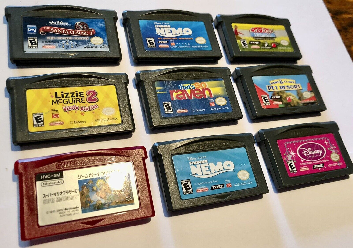 😻 Nintendo Game Boy Advance GBA Lot Bundle 9 Games All Tested Super MarioBros+