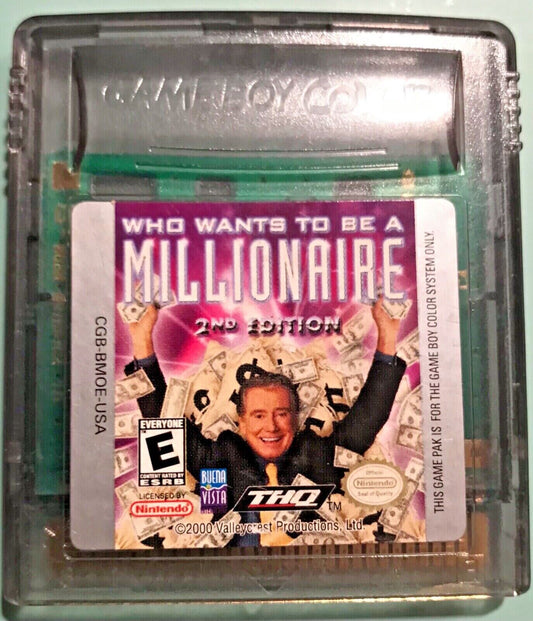 Who Wants To Be A Millionaire 2nd edition GBC GameBoy Color Trivia