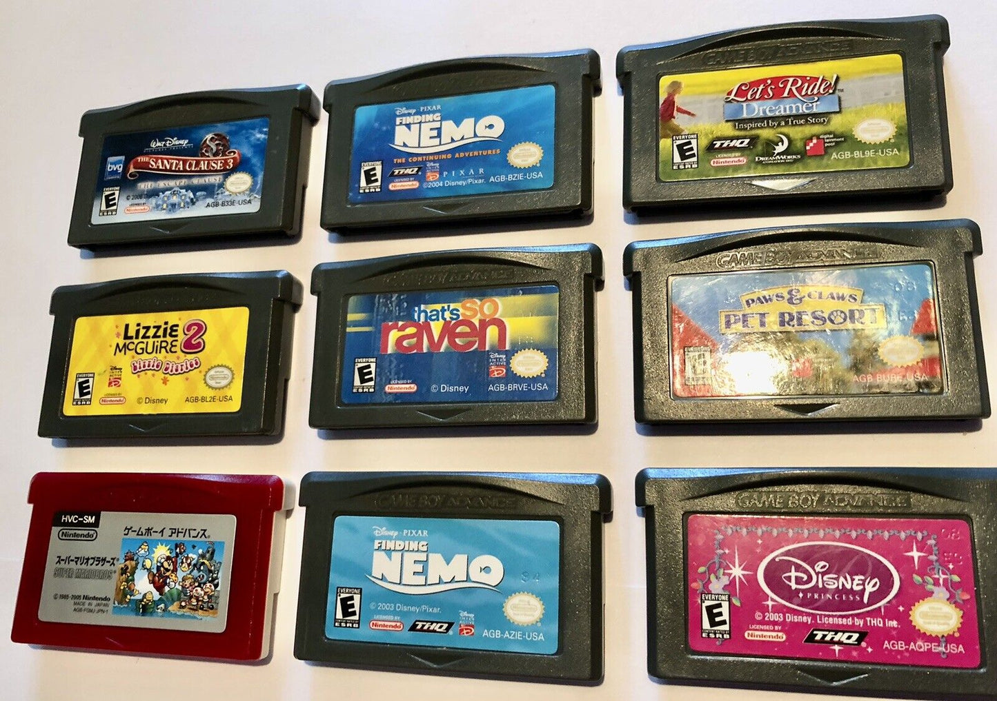 😻 Nintendo Game Boy Advance GBA Lot Bundle 9 Games All Tested Super MarioBros+