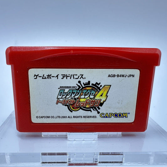 Japanese Rockman Exe 4 Tournament Red Sun Megaman GameBoy Advance GBA Japan