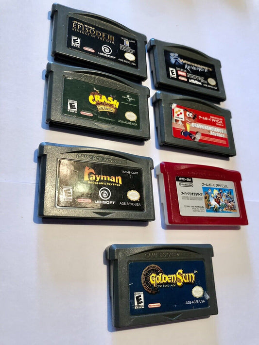 🤩 Nintendo Game Boy Advance GBA Lot Bundle 7 Games Including Golden Sun!