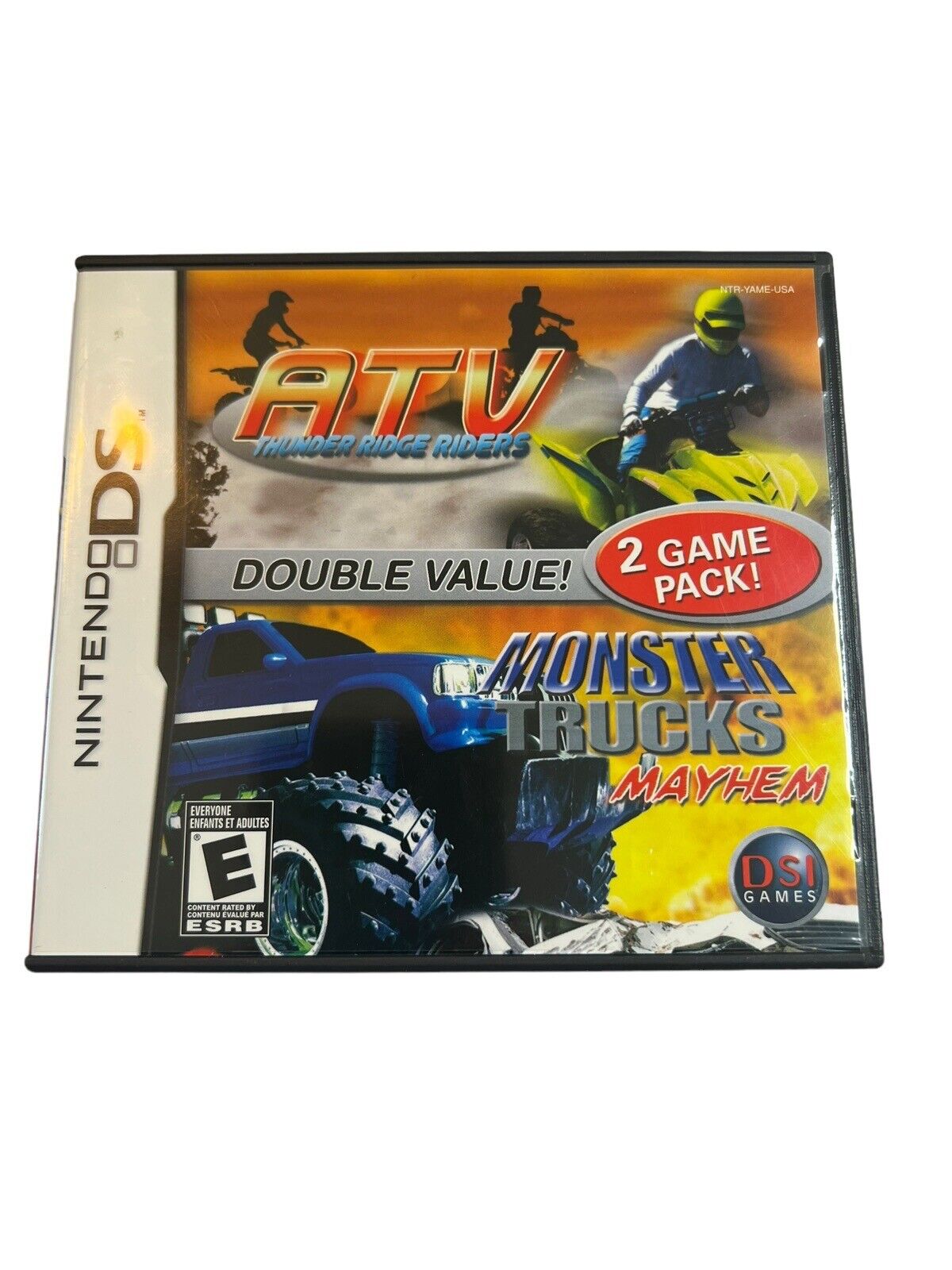 ATV: Thunder Ridge Riders/Monster Trucks Mayhem (Nintendo DS, 2007) CIB